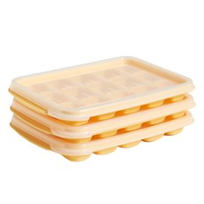 이지앤프리 아이스쏙 얼음트레이 15구, 옐로우, 3개