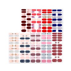 全甲片凝膠美甲貼套組, 9種, 1套