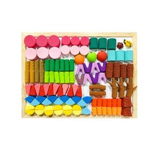 孩童視覺軟磁鐵木模型 106p, 混色