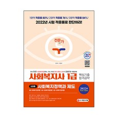 2022 전문가의 눈 사회복지사 1급 핵심기출 합격공략 3과목 사회복지정책과 제도, 시대고시기획