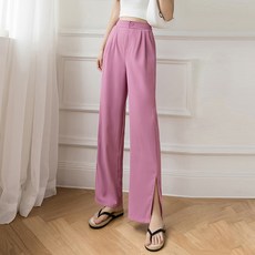 페이퍼먼츠 여성용 핀턱 와이드 트임 롱 슬랙스 팬츠 00458