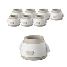 矽膠椅腳套 4入, 白色, 2個