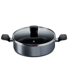 Tefal 法國特福 電磁爐適用雙柄湯鍋, 直徑24cm, 灰色