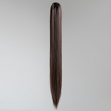 GabalNara 女性迷你髮夾式馬尾長直髮局部假髮, 自然棕, 1個