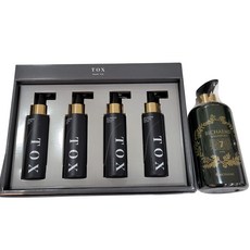 秀髮護理噴霧 黑瓶 100ml 4入+洗髮精 500ml組合, 1套