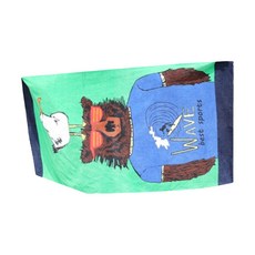 Across 歐洲風格熊熊印花沙灘巾 SY47 70 x 145 cm, 綠色, 1個