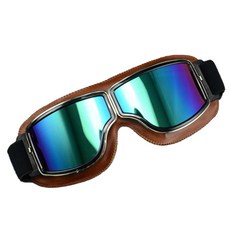 Naya Style滑雪護目鏡 QN-89-11, 棕色（框架），藍色（膠片）