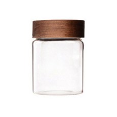 Harico玻璃原木蓋調味料容器, 1個, 300毫升