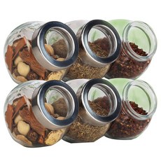 玻璃圓形香料容器 200ml x 6p 套組, 1套