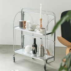 던홈 접이식 투명 사이드 테이블