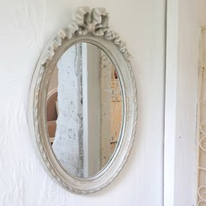 復古花邊造型壁掛式鏡子 L號, 單色