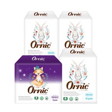 Ornicfino 潔翼型衛生棉 M號 18入 3包+夜用型 10入, 1套