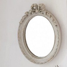 復古灰色蝴蝶結壁鏡 小, 單一顏色