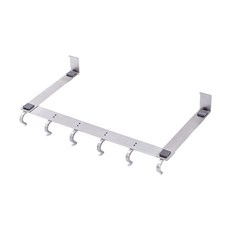 心連心市集 現代不鏽鋼門後掛鉤, 銀色, 1個