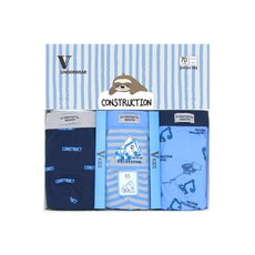 Bobby Kids男童款建築棉質彈性四角內褲 3件組