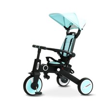 키즈앤파파 베베후 기내반입 휴대용 유아 세발자전거, 썸머 민트, 1개