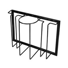 鋼製酒杯紅酒架, 黑色的, 1個