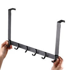 마음이음마켓 모던 6구 도어훅, 블랙, 1개