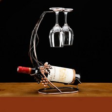 클래식 감성 와인잔 거치대, 브론즈, 1개