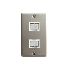 Paint Inpo工業風復古開關插座蓋 P.F.S. Alumi 2孔 平面, 1個