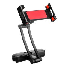 Vin Ophouse 車用鋁合金後座手機平板支架, 黑色, 1個