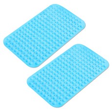비제스코 욕실 바닥 미끄럼 방지 뾰족 발바닥 지압 매트 VIV-B5, 블루, 2개