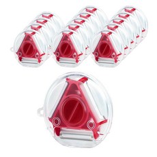 便攜式多功能圓形削皮器, 紅色的, 15個