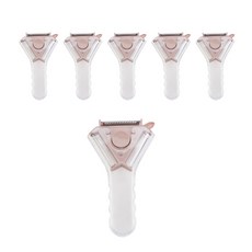 Potegar家用三角透明3削皮器, 粉色的, 6個