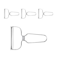 不銹鋼削皮器 L號, 單色, 4個