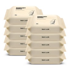 TRUECOLOR 衛生型女性清潔紙巾便攜, 10個, 20張