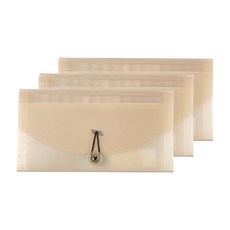 生活魔女收據整理口袋, 裸米色, 3個