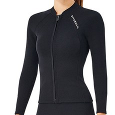 女性潛水衣上衣, 黑色