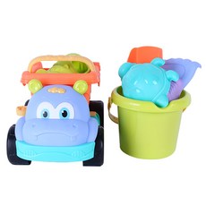 JOYTOY 汽車砂套組河馬, 藍色, 488克