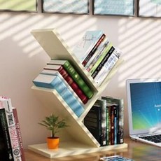 피티즘 원목 미니 수납 3층 책장 책꽂이, 아이보리