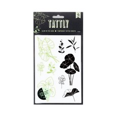 TATTLY 紋身貼紙 2入, 發光花園夜光, 1套