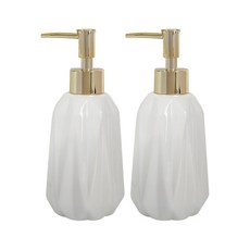 陶瓷洗髮精分裝瓶, 白色的, 2個