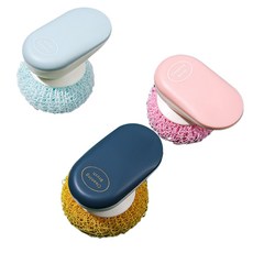 K-UNION 手持奈米廚房刷具3件組, 海軍藍, 薄荷綠, 粉紅色, 1套