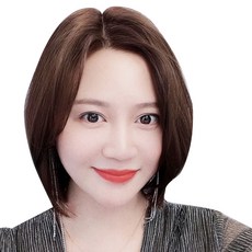 Hi-yuni 人發冠部假髮右部30cm, 自然棕色, 1個