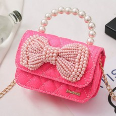 天使之眼珍珠大蝴蝶結迷你包