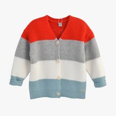 컬리수 여아용 컬러 블럭 니트 가디건 C213GDG01P