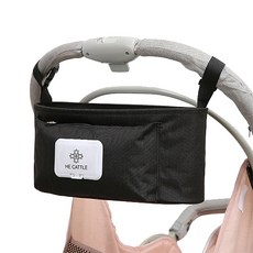 多功能嬰兒推車收納袋, 黑色, 1入