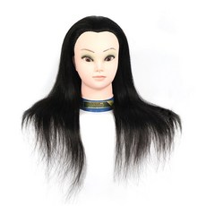 真髮女性髮型模特假髮 55cm HB_06_01, 單色, 1個