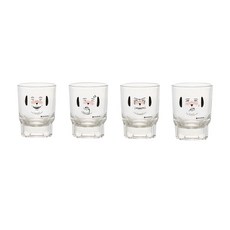 ssueim 卡通人物表情圖案燒酒杯 4款組, 混色, 1套
