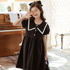 Edgeland 女童水手領連身裙