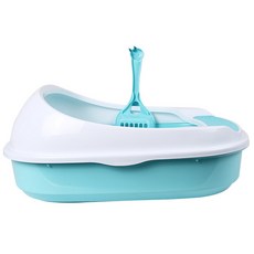 方形開放型貓咪廁所 ASD-BL3, 藍色