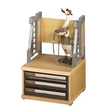 多功能書架, 3段, 木灰