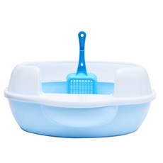 方形橢圓形貓砂盆 ASD-BL2, 藍色, 1個