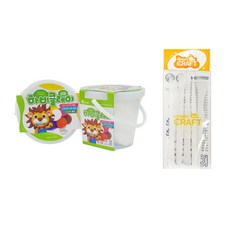 하비클레이 500g x 2p + 점토 도구 5종 세트, 하양(클레이), 1개