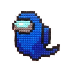 디폼블럭 어몽어스브롤 스타즈쿠키런킹덤 슈퍼마리오 동물의숲 만들기세트, 7-7 파랑, 1개