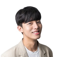 Wig 男士二段式局部假髮鐵燙髮左至右, 1個, 自然棕色